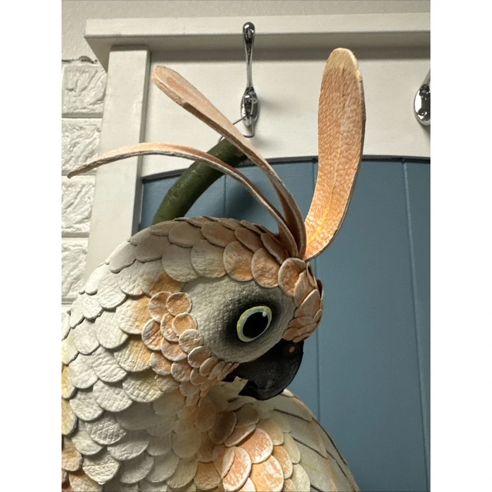 4 Large Hanging Parrot Patio Garden Statues Yard Wildlife Birds Restaurant Decor
